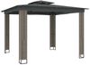 Gartenpavillon, Pavillon mit Doppeldach Anthrazit 2,94x2,94 m Stahl Bild 2