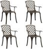 vidaXL 5-tlg. Bistro-Set Aluminiumguss Bronzen 3070610 Bild 3