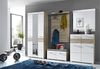 Schuhschrank FUNNY Garderobenschrank weiß und Silbereiche Bild 2