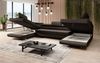 Designer Sofa Positano mit Schlaf - und Klappfunktion (Stoff) Braun Bild 4