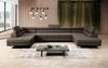Designer Sofa Positano mit Schlaf - und Klappfunktion (Stoff) Braun Bild 2