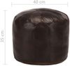 vidaXL Pouf Dunkelbraun 40 x 35 cm Echtes Ziegenleder 248130 Bild 4