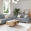 vidaXL Sofa 3 pcs Hellgrau 220 x 80 x 84 cm Leinenmischgewebe 3324609 Bild 1