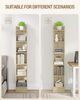 Bücherregal, 6-stöckiges Standregale, Aufbewahrungsregal, Regal für Sammlerstücke, Verstellbare Paneele, für Wohnzimmer, Büro, 24 x 30 x 169,5 cm, Weißeiche und Weiß Bild 5