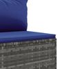 vidaXL 5-tlg. Garten-Lounge-Set mit Kissen Grau Poly Rattan 3308095 Bild 5