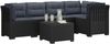 vidaXL 5-Sitzer Gartensofa mit Kissen Rattan-Look PP Anthrazit 3444089 Bild 2