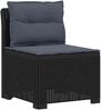 vidaXL 5-Sitzer Gartensofa mit Kissen Rattan-Look PP Anthrazit 3444089 Bild 3