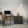 BRILONER – Stehlampe als Deko im Wohnzimmer und Leselampe, Schwenkbare Lampe, Wohnzimmerlampe, Fußtaster, Indirekte Beleuchtung, Weiß Bild 3