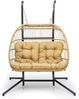 Biarritz Double Hängesessel Zweier PE Aluminium Polyrattan 260 kg Beige Bild 5