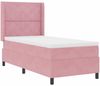 vidaXL Boxspringbett mit Matratze mit Kopfteil Rosa 90 x 190 cm Samt 3342043 Bild 4