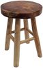 Teak Hocker KANSAS Natural Massivholz Holzhocker Sitzhocker Beistelltisch Bild 4