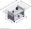FMD 'Azur' Couchtiusch, Betongrau/Weiß, 100 x 44 x 60 cm Bild 4