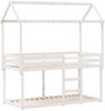 vidaXL Etagenbett mit Dach Weiß 80x200 cm Massivholz Kiefer 3282122 Bild 3