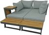 Gartenloungeset CONRAD 3-tlg - Akazie, Grau | Gartenmöbel Set Garten Loungegruppe Lounge-Set Pool Loungegarnitur Bild 3