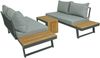 Gartenloungeset CONRAD 3-tlg - Akazie, Grau | Gartenmöbel Set Garten Loungegruppe Lounge-Set Pool Loungegarnitur Bild 5