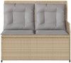 vidaXL Gartenbank Verstellbar mit Kissen Beige Poly Rattan 368940 Bild 4