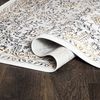 Mazovia Designteppich Vintage Teppich für Wohnzimmer - Glänzende - Creme mit Gold, 80x150 cm, Glänzende Vintage, Höhe 10 mm, Kurzflor - niedrige Florhöhe, Weich Bild 3