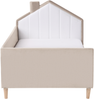 Kinderbett Haus Samtstoff KERVAN 90 x 200 cm Taupe Bild 5