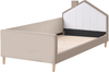 Kinderbett Haus Samtstoff KERVAN 90 x 200 cm Taupe Bild 4
