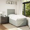 vidaXL Boxspringbett mit Matratze Hellgrau 80x200 cm Samt 3290774 Bild 3