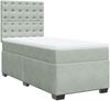vidaXL Boxspringbett mit Matratze Hellgrau 80x200 cm Samt 3290774 Bild 2