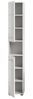 furnling Hochschrank Ivy (1-St) 1 offenes Fach, 2 Türen, 6 Fächer, Hochglanz Front, Höhe 185 cm, weiß Bild 3