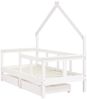 vidaXL Kinderbett mit Schubladen Weiß 70x140 cm Massivholz Kiefer 834541 Bild 3