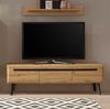 TV-Lowboard Ronson in Eiche Artisan und schwarz 160 x 50 cm Bild 4