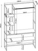 Garderobenständer Horgau 180x120x40 cm Eicheoptik/Weiß [en. casa] Bild 3