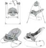 Lorelli Babywippe elektrisch Tango 2 in 1, Fernbedienung, MP3, Timer, Mobile hellgrau Bild 2