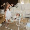Lorelli Babywippe elektrisch Tango 2 in 1, Fernbedienung, MP3, Timer, Mobile hellgrau Bild 5