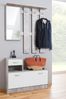 Garderoben-Set >Renton< in Strukturbeton Nachbildung - 100x180x25cm (BxHxT) Bild 2