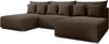 AX LIVING Ecksofa mit Schlaffunktion Ederra U 300 cm breit – braun Stoff Bild 2
