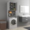 vidaXL Waschmaschinenschrank Grau Sonoma 64x25,5x190 cm 815958 Bild 3