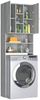 vidaXL Waschmaschinenschrank Grau Sonoma 64x25,5x190 cm 815958 Bild 5