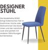 Albatros BONO Stoffstuhl Blau– 2er-Set Esszimmerstühle im modernen Retro-Design DEKRA-geprüft, pflegeleichter Stoffbezug Bild 4
