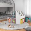 Kinderregal Onix Weiß 97.1 x 78.4 cm mit 6 Faltboxen bunt Vicco Bild 4