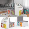 Kinderregal Onix Weiß 97.1 x 78.4 cm mit 6 Faltboxen bunt Vicco Bild 2