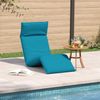 vidaXL Sonnenliege Klappbar Hellblau 175x54x8,5 cm Oxford-Gewebe 4019750 Bild 3