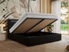 Polsterbett GOLD 5 CLASSIC 180 x 200 cm mit LED-Beleuchtung & Bettkasten, Doppelbett inkl. Lattenrost, Metall-Lift-System & Stauraum, Multipocket Matratze - Schwarz Kunstleder - ELORI LUX Bild 3