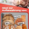 Lumaland Brotkasten Cuisine Brotkasten, Bambus/Holz, Brotdose aus Metall mit Bambus Deckel Bild 5