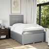vidaXL Boxspringbett mit Matratze Hellgrau 120x200 cm Stoff 3294323 Bild 4