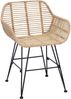 vidaXL Esszimmerstuhl 2 pcs Rattan und Eisen Natur 55 x 50 x 74 cm 42011556 Bild 4