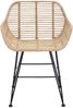 vidaXL Esszimmerstuhl 2 pcs Rattan und Eisen Natur 55 x 50 x 74 cm 42011556 Bild 5