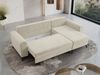 Ecksofa L-form, Bettsofa mit Schlaffunktion, zwei Bettkasten - AXEL - Milchig Velours Bild 3