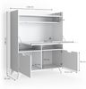 Sekretär Schreibtisch Berdi Weiß 110 x 45 cm Vicco Bild 3