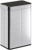 HOMCOM Mülleimer 55L Abfalleimer mit Soft-Close-Schmetterlingsdeckel, aus Edelstahl, für Küche, Fitnessstudio, Büro, Silber Bild 2