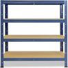 shelfplaza HOME 100x80x60 cm Schwerlastregal in blau mit 4 Böden und 175 kg Traglast pro Boden Bild 4