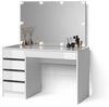 Livinity® Schminktisch Imola, Weiß, 120 cm mit LED Beleuchtung (1-St) Bild 4