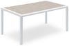 IDIMEX Gartentisch TRAPANI, Gartentisch 160x90 cm mit Aluminiumgestell und Stein-Glasplatte Weiß Bild 3